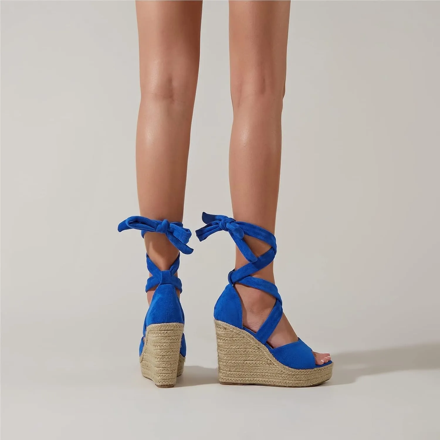 Fashion Woman Bandage Sandals, Women's Hemp Rope Platform & Wedge Sandals, Women Cross Straps Thick Bottom Sandals
