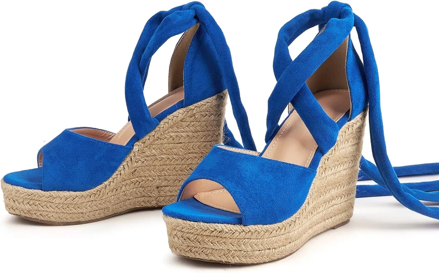 Fashion Woman Bandage Sandals, Women's Hemp Rope Platform & Wedge Sandals, Women Cross Straps Thick Bottom Sandals
