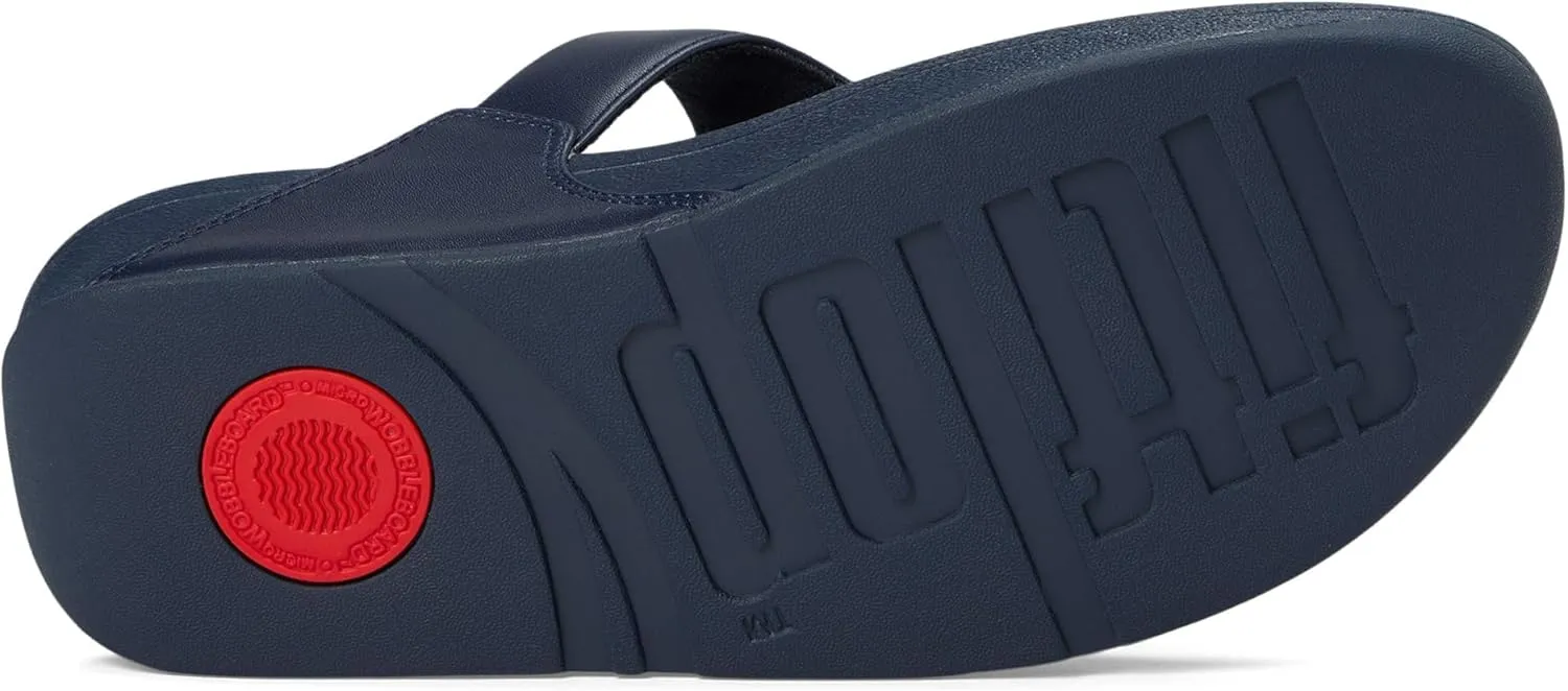 FitFlop Women's Lulu Crystal-Buckle Leather Toe-Post Sandals Wedge