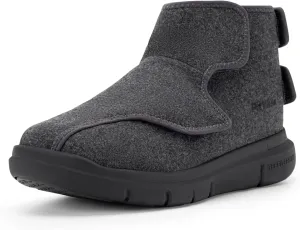 FitVille Diabetic Winter Boots for Men Fully Adjustable Straps Men Snow Boots Wide Neuropathy with Warm Fur Lining