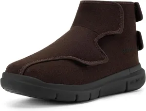 FitVille Diabetic Winter Boots for Men Fully Adjustable Straps Men Snow Boots Wide Neuropathy with Warm Fur Lining