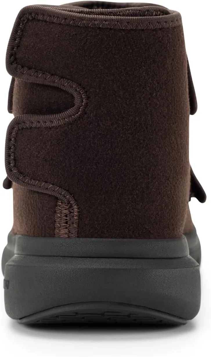 FitVille Diabetic Winter Boots for Men Fully Adjustable Straps Men Snow Boots Wide Neuropathy with Warm Fur Lining