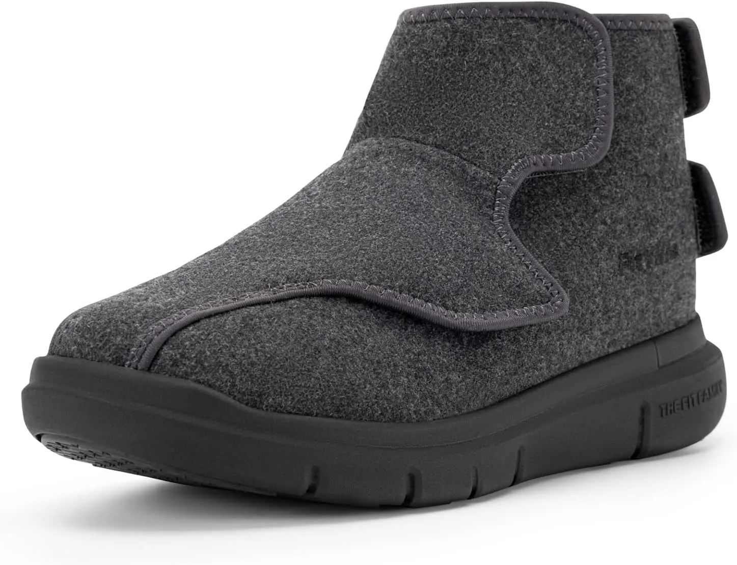 FitVille Diabetic Winter Boots for Men Fully Adjustable Straps Men Snow Boots Wide Neuropathy with Warm Fur Lining