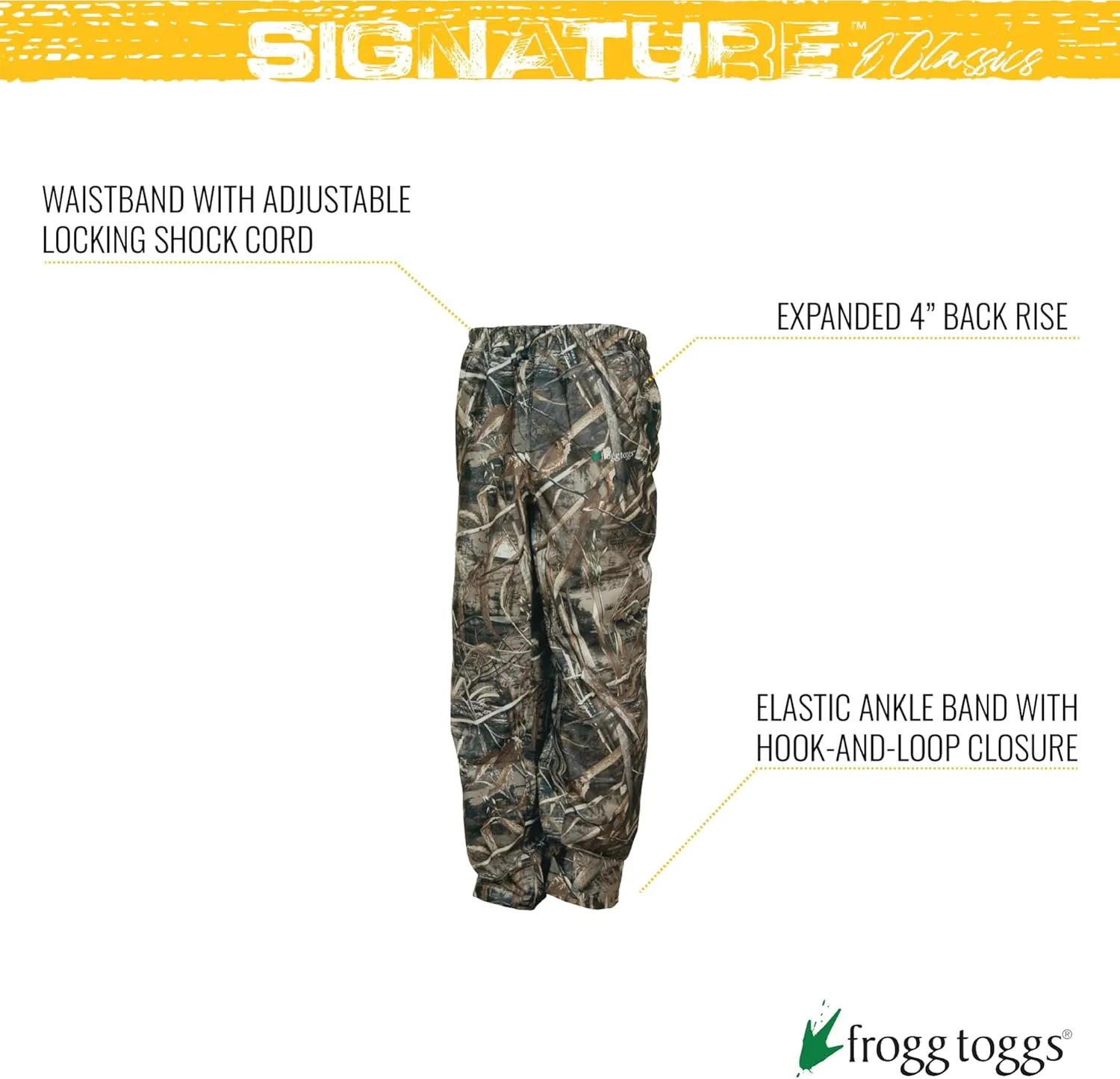 FROGG TOGGS Men's Classic Pro Action Waterproof Breathable Rain Pant