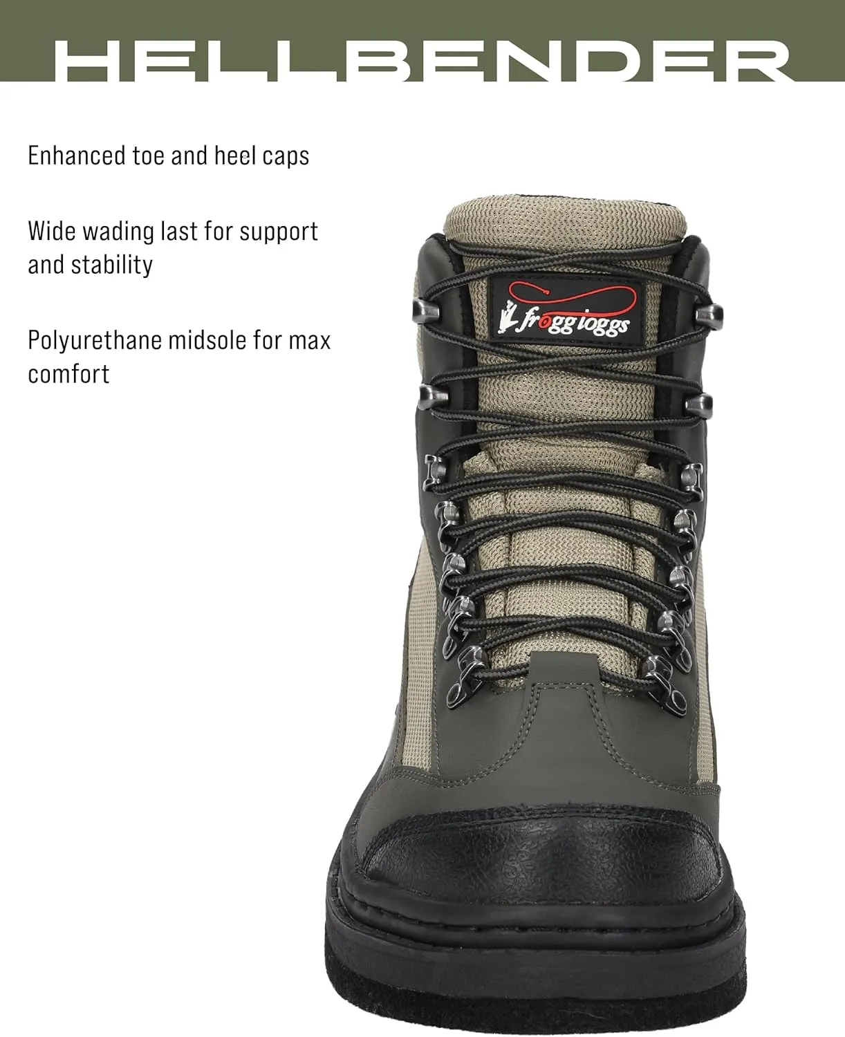 FROGG TOGGS Men's Hellbender Waterproof Fishing Wading Boot for Fishing in Felt or Cleated