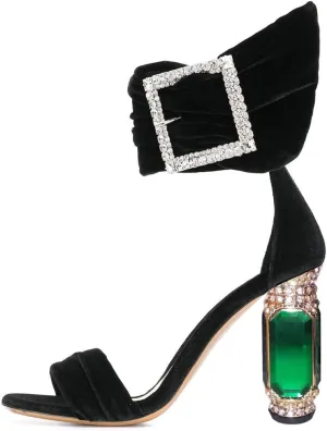 FSJ Women Open Toe Stylish Sandal Ankle Strap Chunky Block High Thick Heels Wedding Party Ballroom Prom Shoes US Size 4-15 US