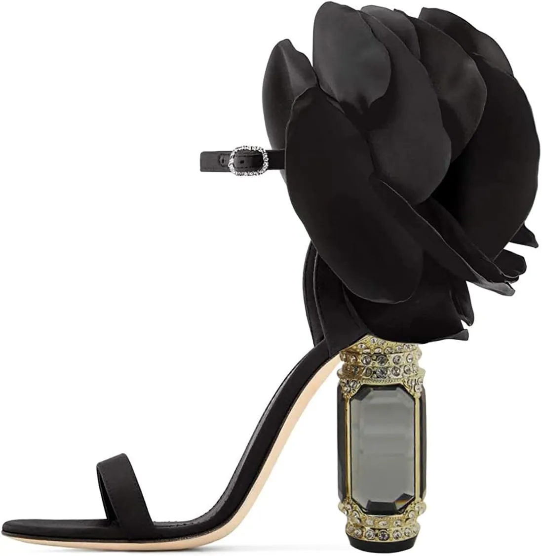 FSJ Women Open Toe Stylish Sandal Ankle Strap Chunky Block High Thick Heels Wedding Party Ballroom Prom Shoes US Size 4-15 US