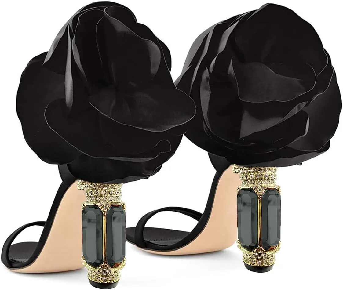 FSJ Women Open Toe Stylish Sandal Ankle Strap Chunky Block High Thick Heels Wedding Party Ballroom Prom Shoes US Size 4-15 US