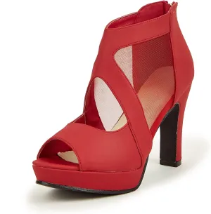 GATUXUS Open Toe Women's Platform Chunky High Heel Sandals Shoes Sexy Heels Strappy Sandals