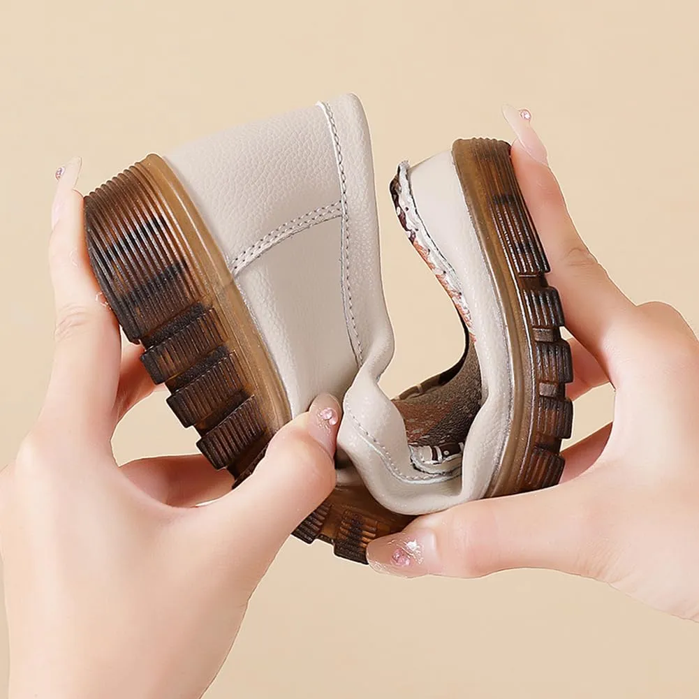 GEXECEUSS Womens Leather Penny Loafers: Comfort Boat Shoes for Working - Lightweight Casual Driving Shoes for Ladies