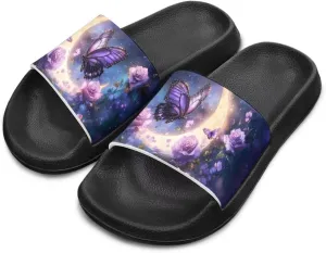 Girls Slide Sandals Non Slip Summer House Slippers Kids Open Toe Beach Slides Stylish Kids Shower Shoes