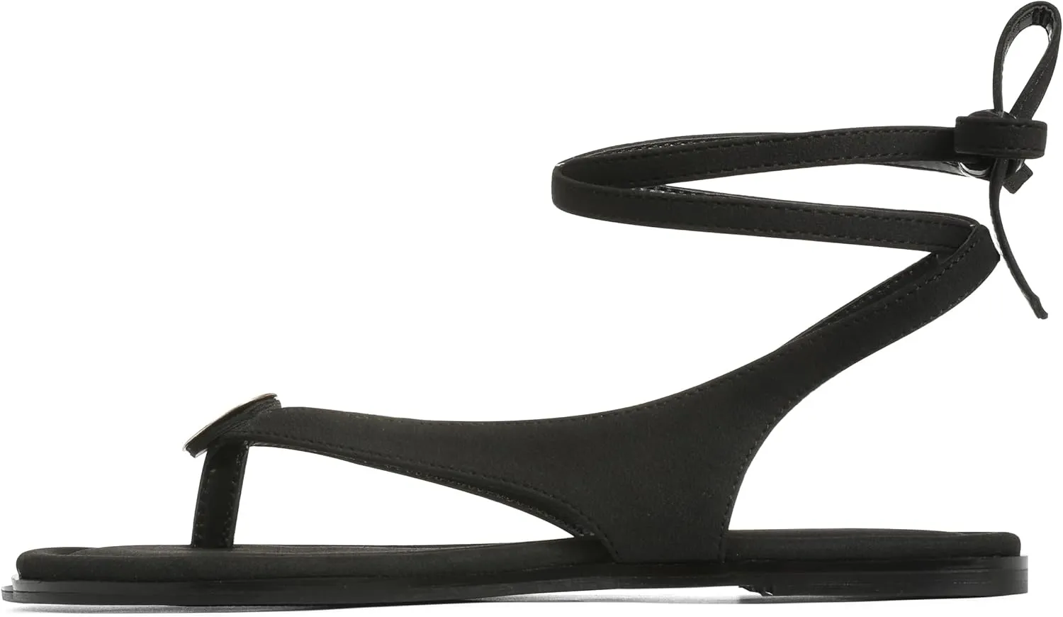 Goiphrri Flat Sandals for Women Dressy Comfortable Soft Lace Up Strappy Sandals Round Toe Thong Sandals for Women Flip Flop Sandals Casual Fashion Cute Summer Beach