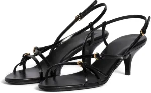 Goolita Women's Buckle Burgundy Heeled Sandals Open Toe Patent Leather Strappy Heels Sandals Cherry Kitten Heels Ankle Strap Sandals For Women