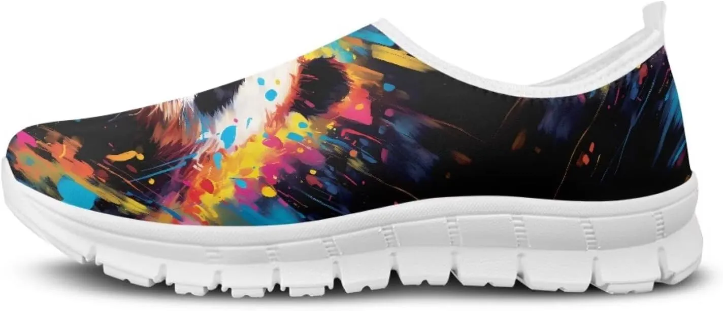GOSTONG Men's Slip on Casual Shoes Loafers Lightweight Walking Shoes Breathable Non Slip Outdoor Sports Sneakers for Teens Boys White Size 5-14