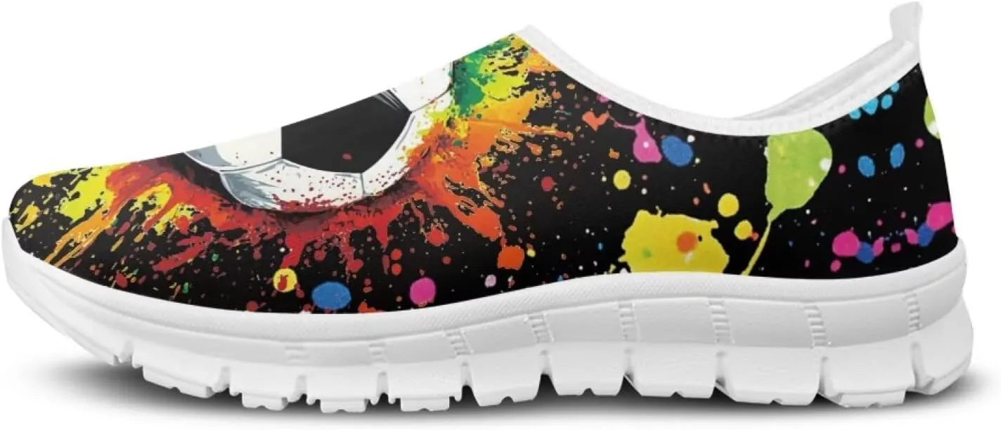 GOSTONG Men's Slip on Casual Shoes Loafers Lightweight Walking Shoes Breathable Non Slip Outdoor Sports Sneakers for Teens Boys White Size 5-14