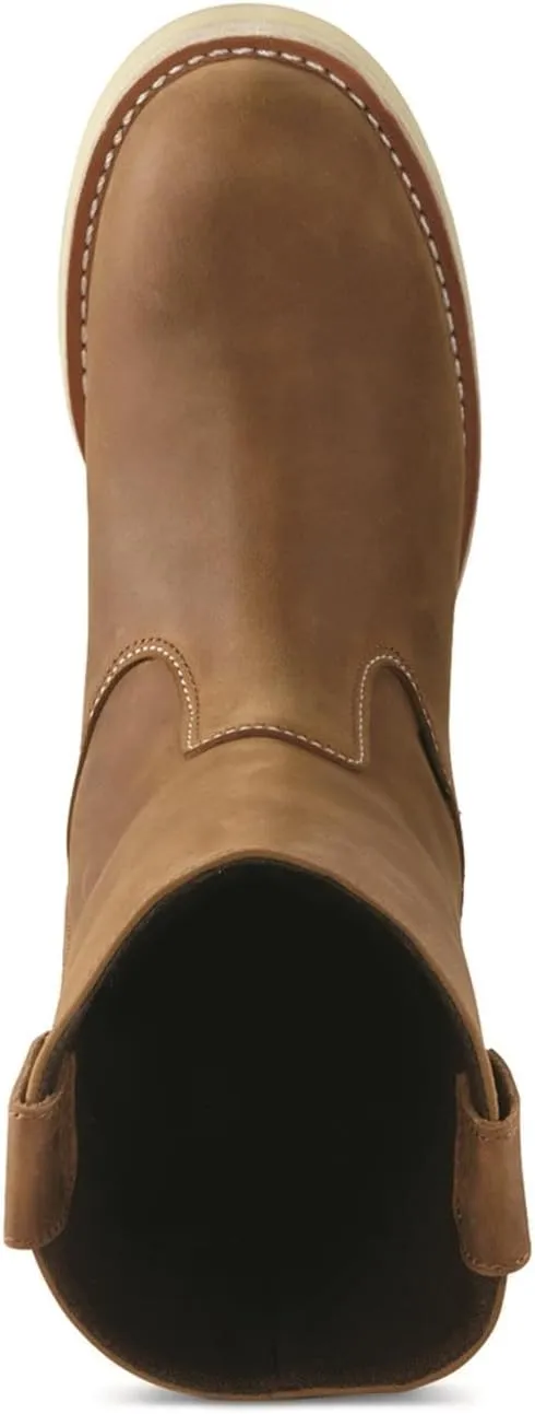 Guide Gear Wedge 10” Wellington Work Boots for Men, Mid-High, Leather Shoes, Moisture-Wicking Lining