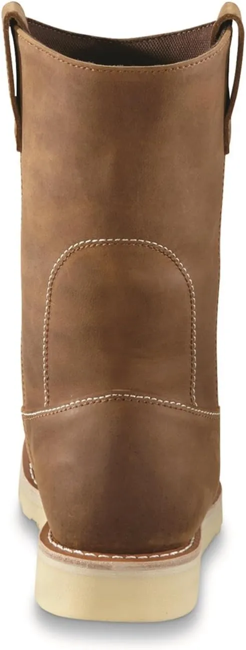 Guide Gear Wedge 10” Wellington Work Boots for Men, Mid-High, Leather Shoes, Moisture-Wicking Lining