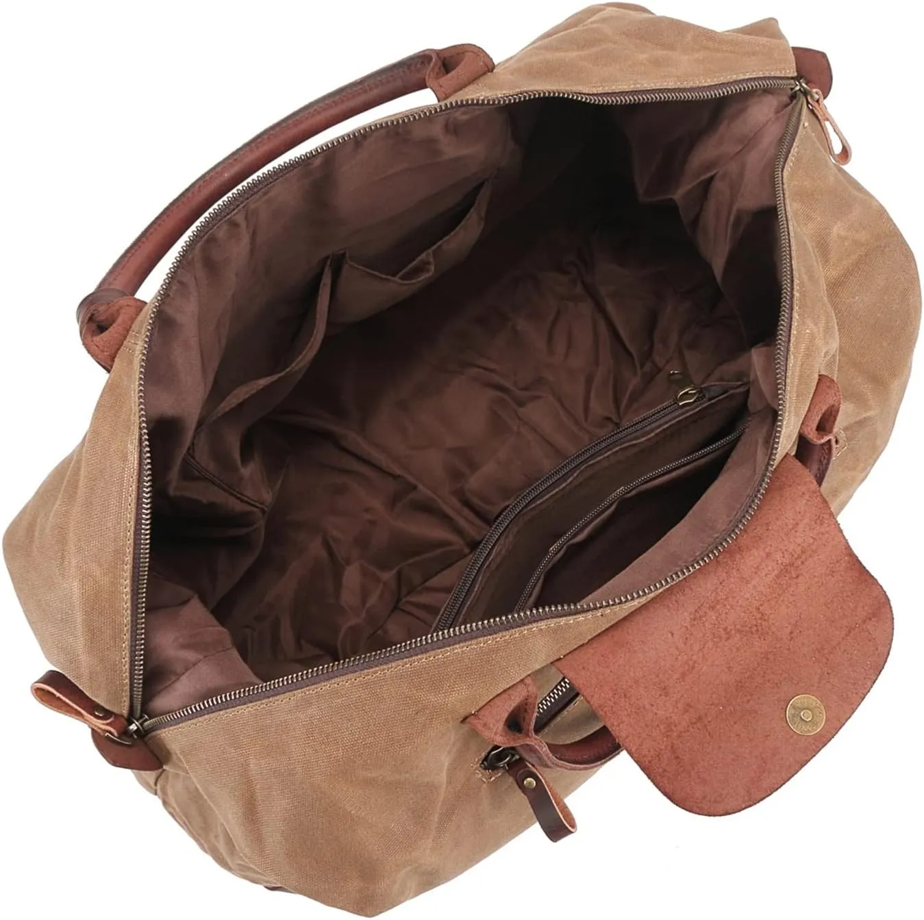 Gym Bag for Women Travel Bags Vintage Style Men Duffel Bag Waxed Canvas Travel Handbag Waterproof Large Capacity Men Rucksack(Black)