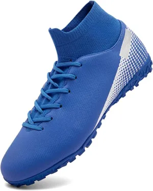 HaloTeam Men's Soccer Shoes Cleats Professional High-Top Breathable Athletic Football Boots for Outdoor Indoor TF/AG 3US-11US
