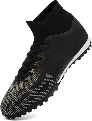 HaloTeam Men's Soccer Shoes Cleats Professional High-Top Breathable Athletic Football Boots for Outdoor Indoor TF/AG 3US-11US