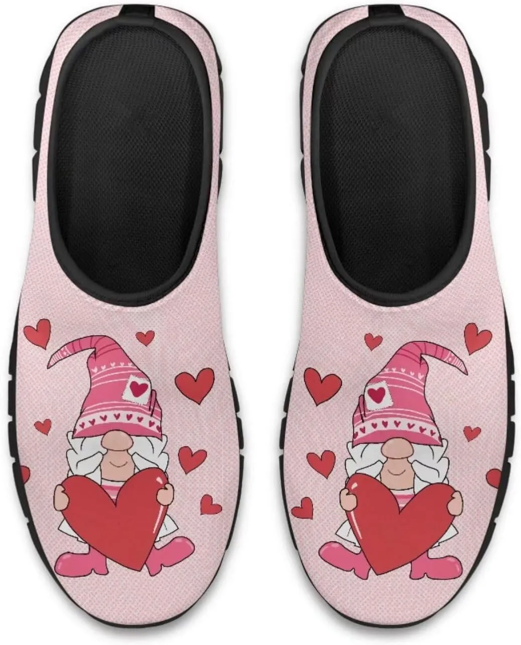Heart Animals Pattern Pink Slip on Shoes for Men Women Casual Loafers Running Sneakers Anti-Skid Fashion Shoes