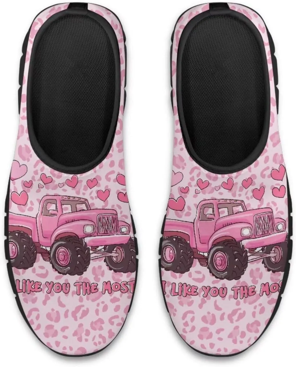 Heart Animals Pattern Pink Slip on Shoes for Men Women Casual Loafers Running Sneakers Anti-Skid Fashion Shoes