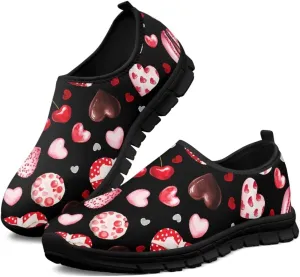Heart Animals Pattern Pink Slip on Shoes for Men Women Casual Loafers Running Sneakers Anti-Skid Fashion Shoes