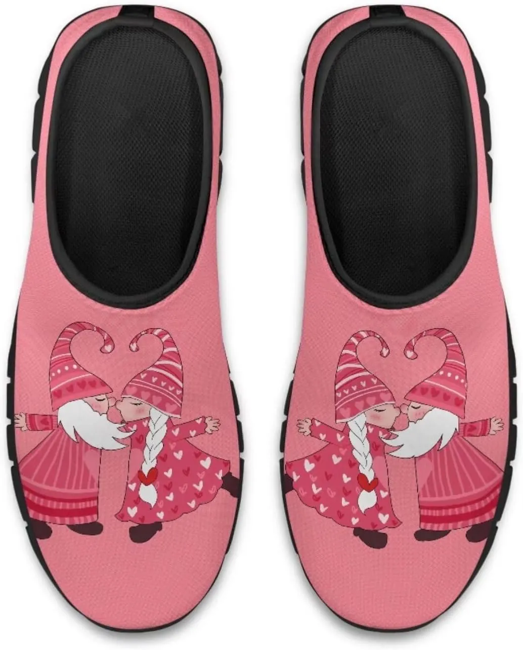 Heart Animals Pattern Pink Slip on Shoes for Men Women Casual Loafers Running Sneakers Anti-Skid Fashion Shoes