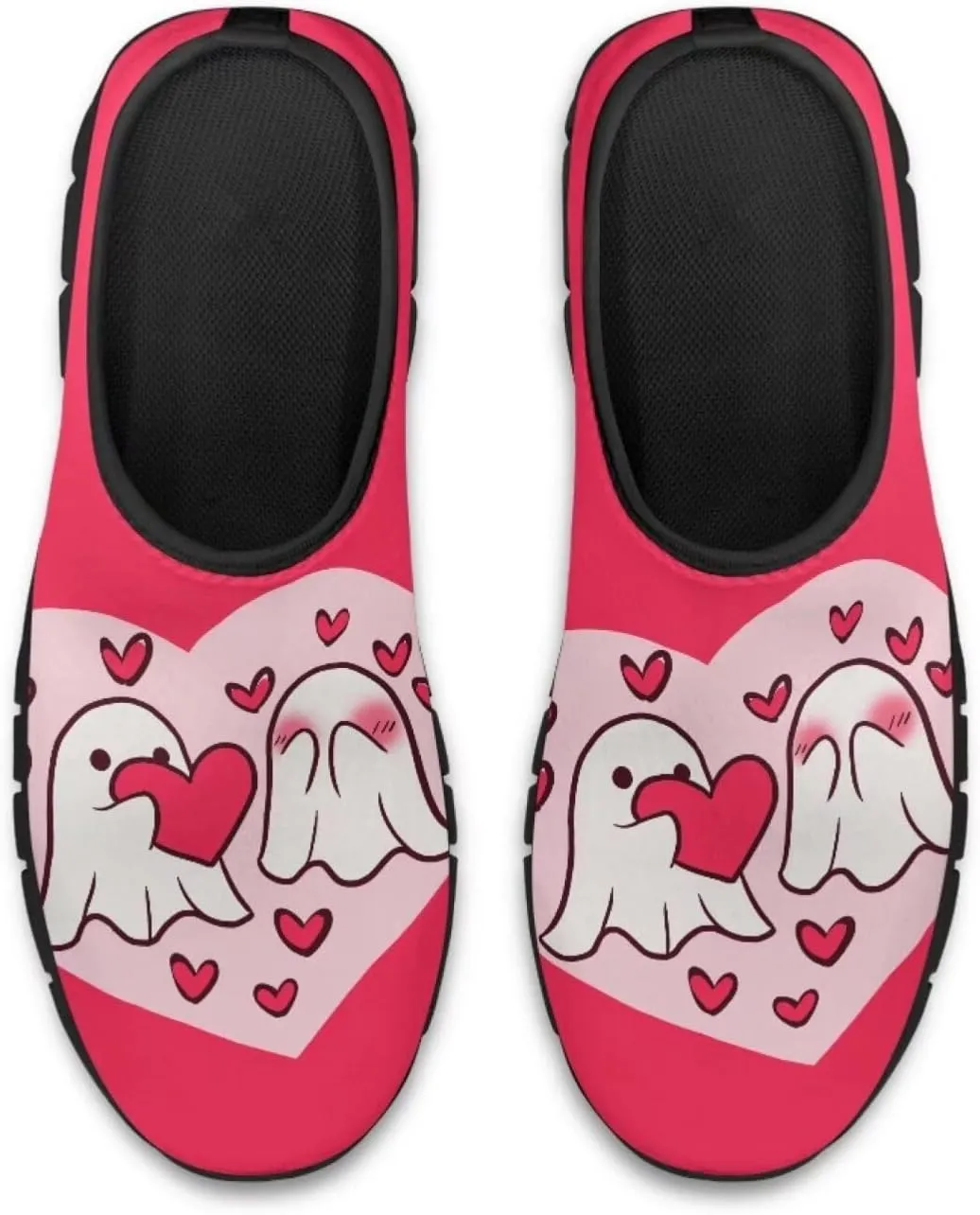 Heart Animals Pattern Pink Slip on Shoes for Men Women Casual Loafers Running Sneakers Anti-Skid Fashion Shoes