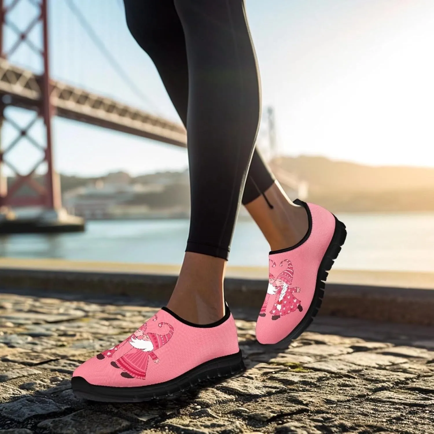 Heart Animals Pattern Pink Slip on Shoes for Men Women Casual Loafers Running Sneakers Anti-Skid Fashion Shoes