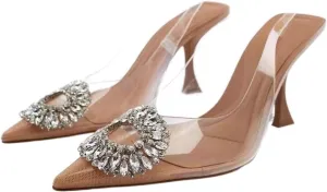 High heels Sheer High Heeled Sandals, Luxurious And Elegant Rhinestones, Party