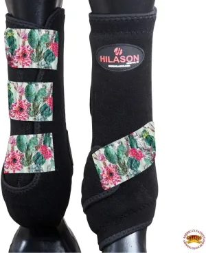 HILASON L M S Horse Front Leg Sport Boots | Horse Leg Boots | Horse Jumping Boots | Horse Sport Boots | Printed Sport Boots