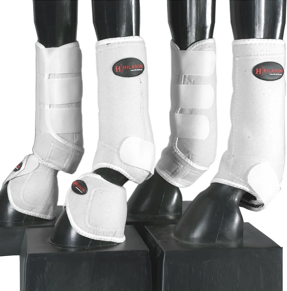 HILASON L M S Horse Front Rear Hind Leg Sport Boots & Bell Boots 6 Pack | Horse Leg Boots | Horse Jumping Boots | Horse Boots