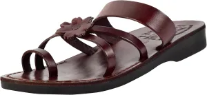 Holy Land Market Men/Women Biblical Jesus Leather Sandals/Slides From Jerusalem (Galilee Style)