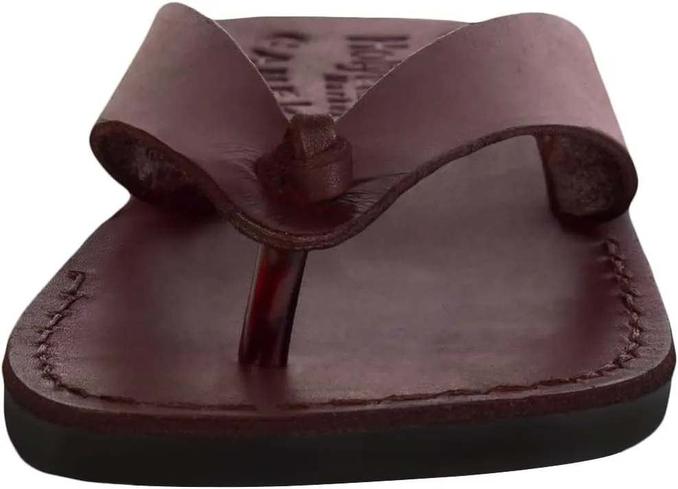 Holy Land Market Men/Women Biblical Jesus Leather Sandals/Slides From Jerusalem (Shepherd Style II)