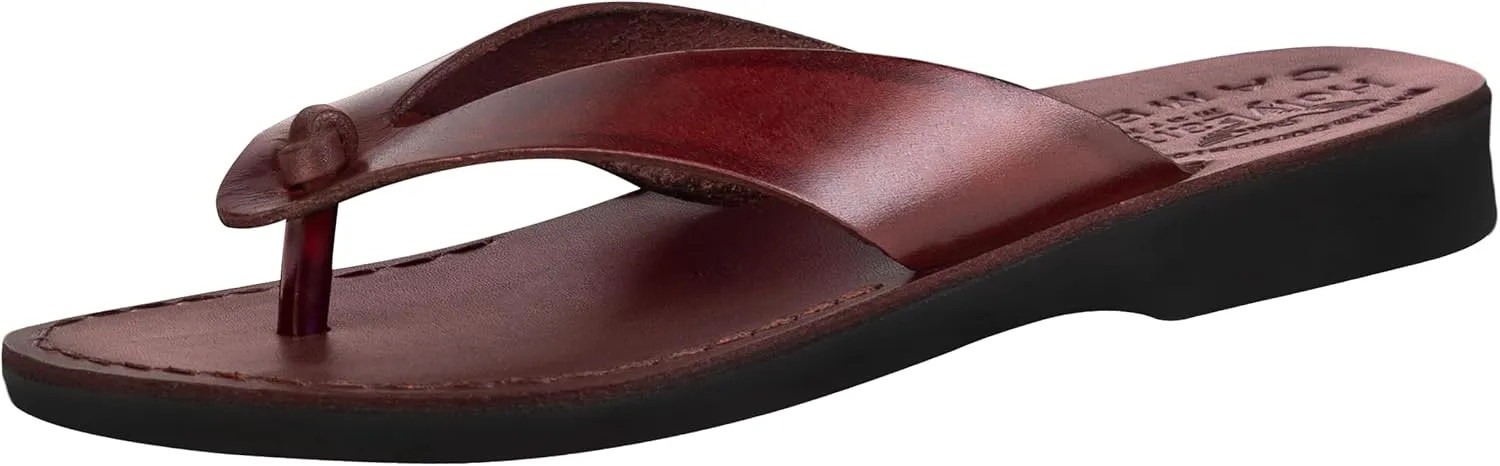 Holy Land Market Men/Women Biblical Jesus Leather Sandals/Slides From Jerusalem (Shepherd Style II)