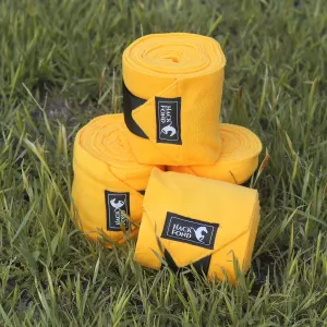 Horse Polo Leg Wraps, 10' Long Fleece Polo Wraps for Horses Set of 4, Horse Leg Bandages Stable Supplies Equestrian Boots Horse Leg Protection Mustard Yellow