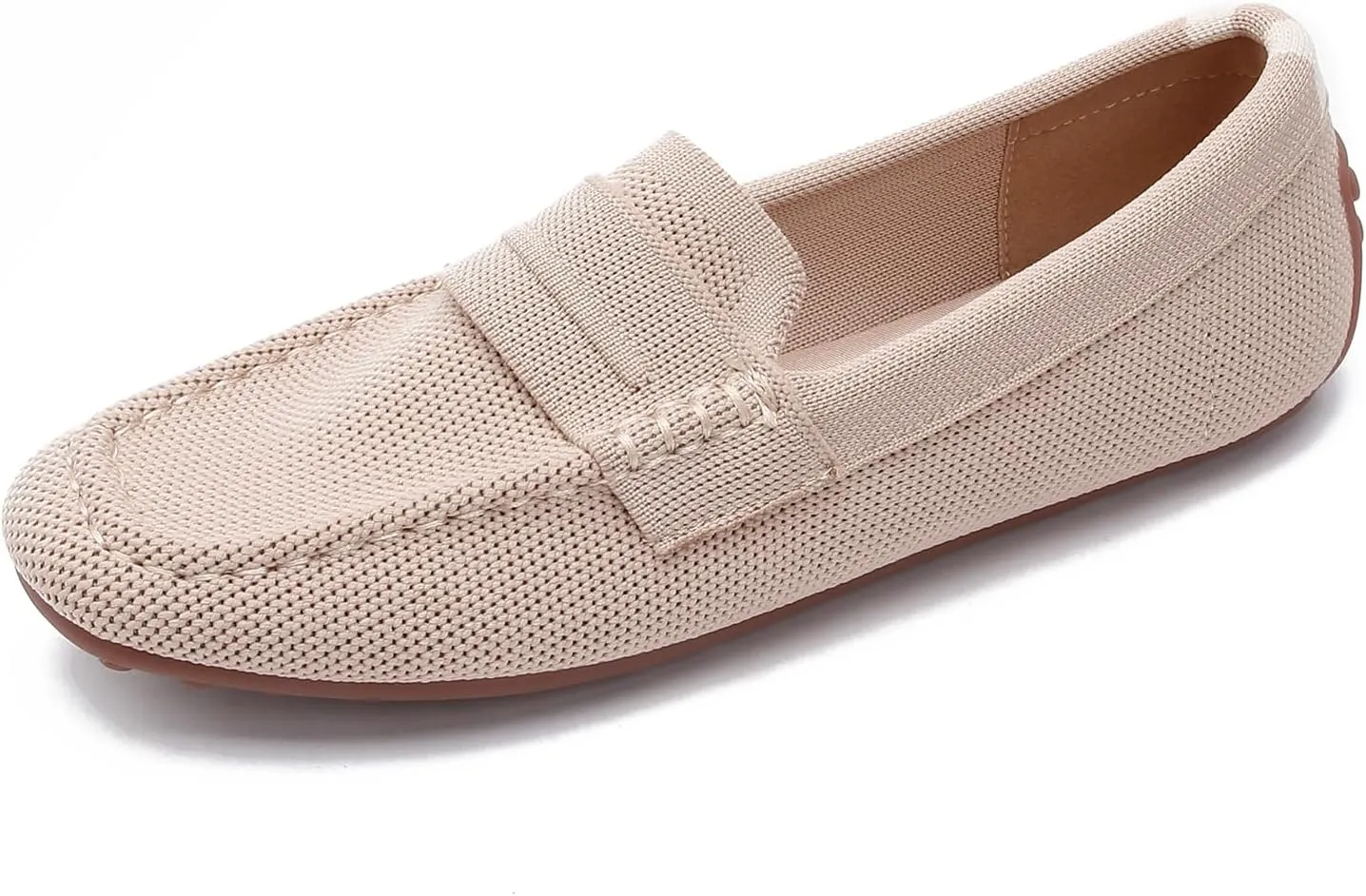 HROYL Women Loafer Knit Flats Lightweight Dressy Shoes Work Hiking Dance Flats Model WGDLJHC-1151