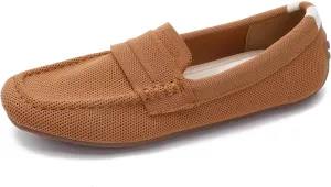 HROYL Women Loafer Knit Flats Lightweight Dressy Shoes Work Hiking Dance Flats Model WGDLJHC-1151