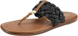 ITALIAN Shoemakers Honi Womens Braided Thong Sandals for Women with Padded Footbed, Stylish and Comfortable Handcrafted Italian Shoes