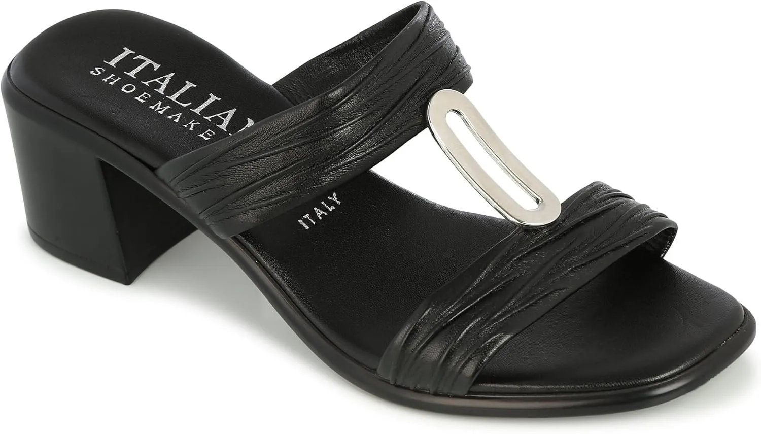 ITALIAN Shoemakers Womens Fantsie Sandals 7 Black