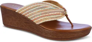 ITALIAN Shoemakers Womens Lalisa Wedge Sandal 10 Multi