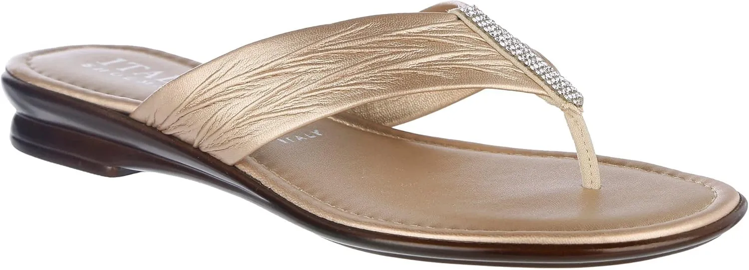 ITALIAN Shoemakers Womens Valor Sandals 8 Gold