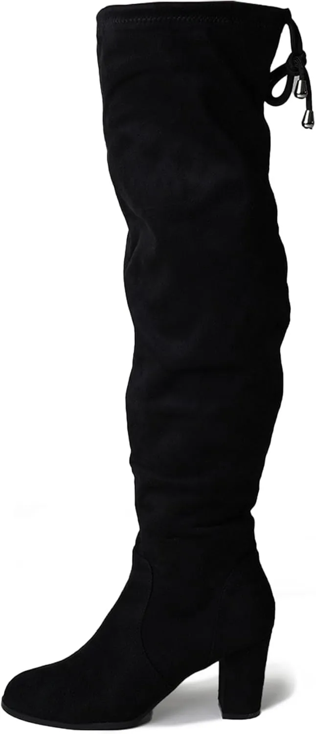 J. Adams Women's Aspen Over-the-Knee High Boots - Stylish Thigh-High Chunky Heels for Fall and Winter Fashion