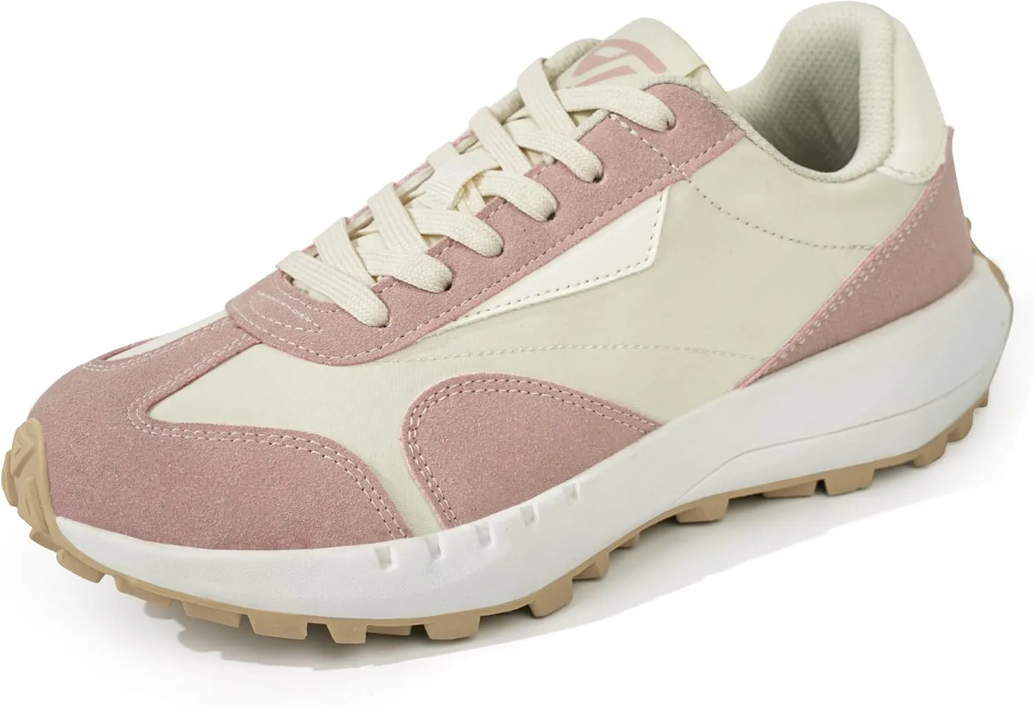 JABASIC Women Lace Up Fashion Sneakers Comfortable Vintage Walking Sports Shoes