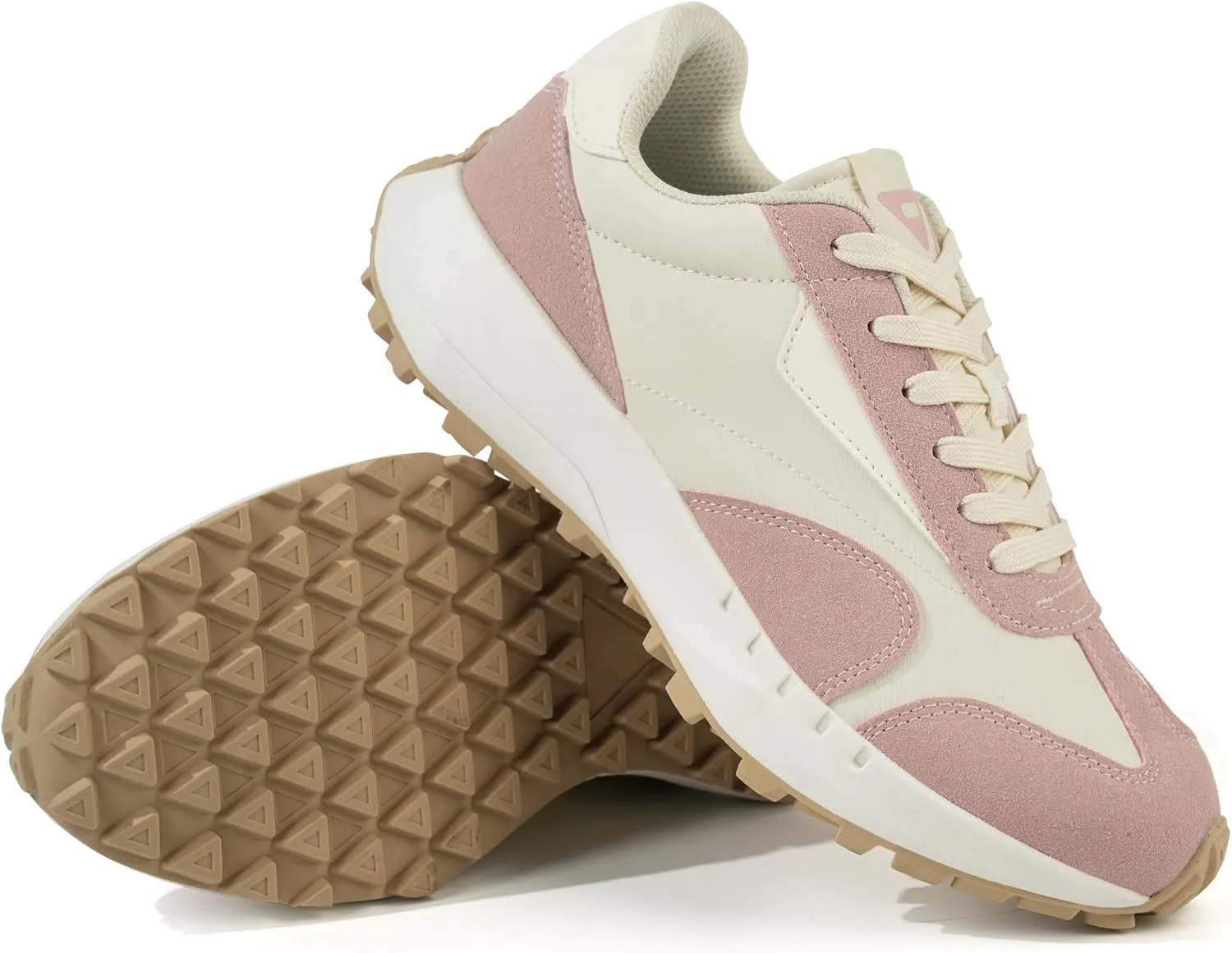 JABASIC Women Lace Up Fashion Sneakers Comfortable Vintage Walking Sports Shoes