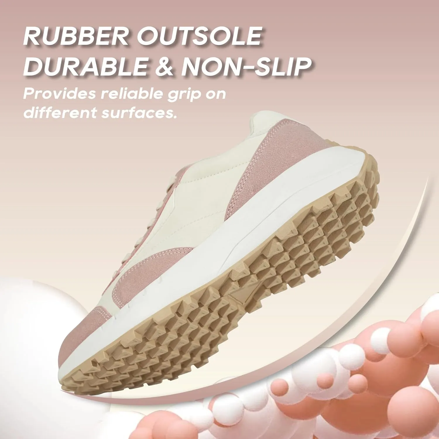 JABASIC Women Lace Up Fashion Sneakers Comfortable Vintage Walking Sports Shoes