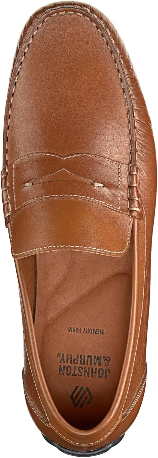 Johnston & Murphy Beck Penny Loafers, Dress Leather Shoes for Men, Slip-On Moccasins for Men