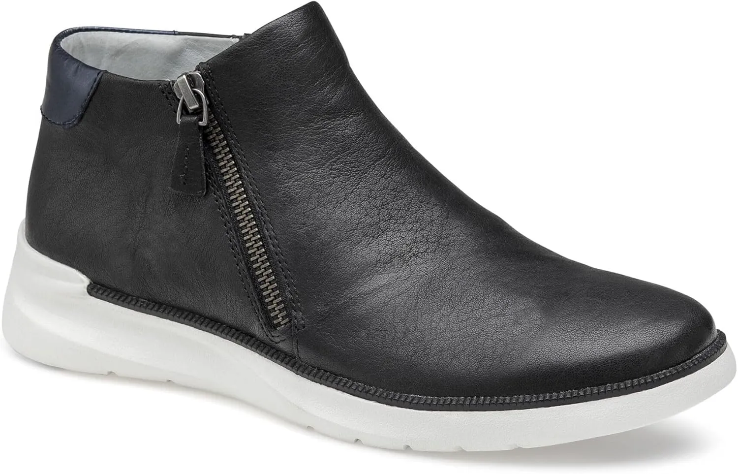 Johnston & Murphy Emery Zip Bootie for Women – Ankle Boots for Women, Leather Double Zipper Boots