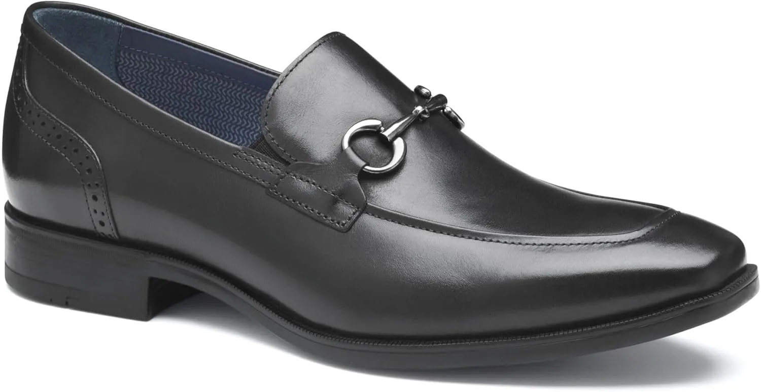 Johnston & Murphy Gibbons Bit Loafers, Modern Classic Men’s Dress Shoes, Leather Loafers for Men